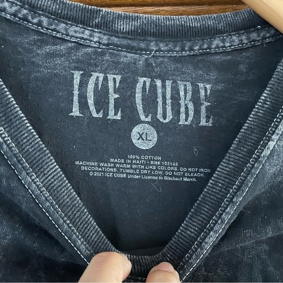 Ice Cube T-shirt Peace Sign Dark Grey XL Unisex - Picture 5 of 9